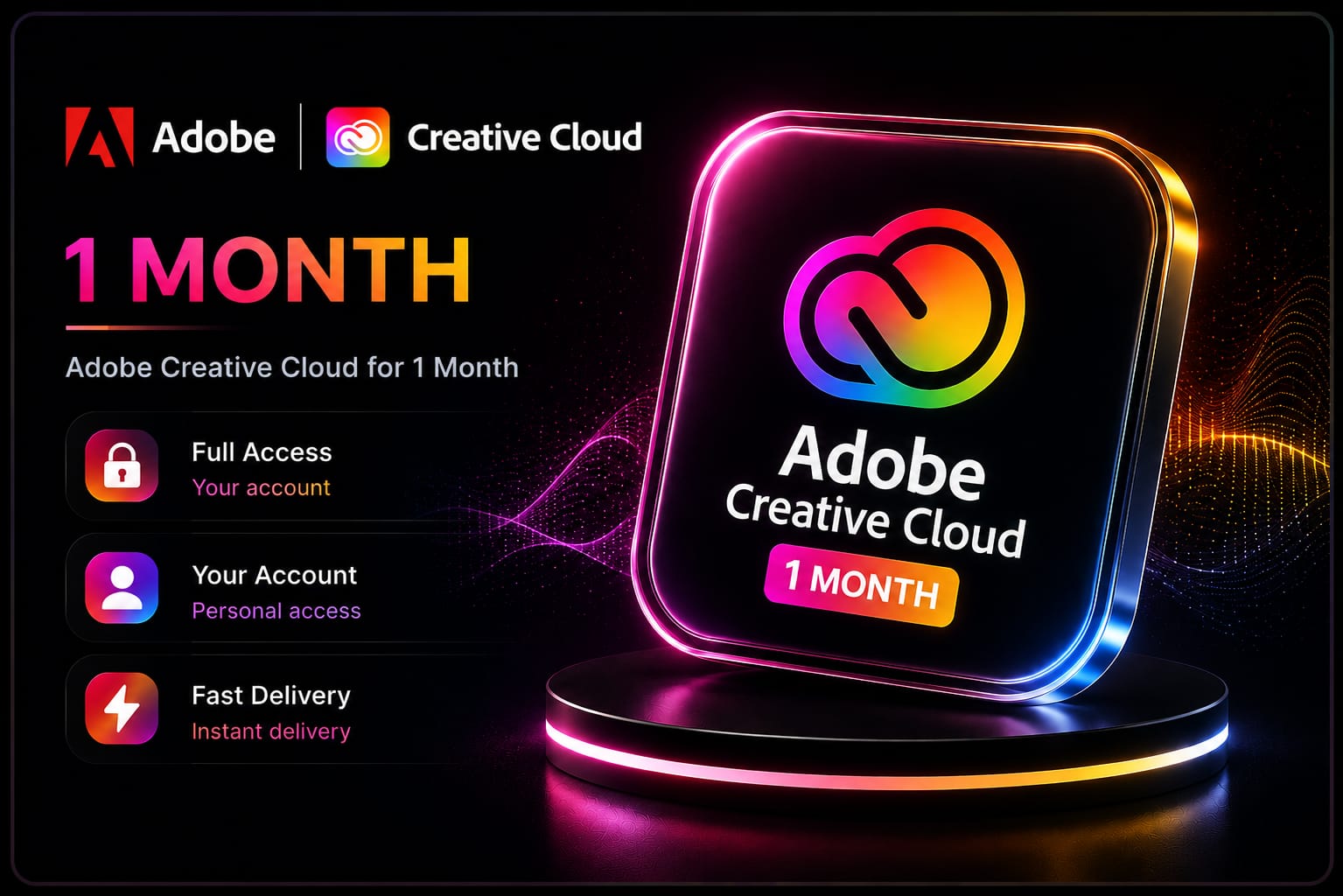 Adobe Creative Cloud 1 Months