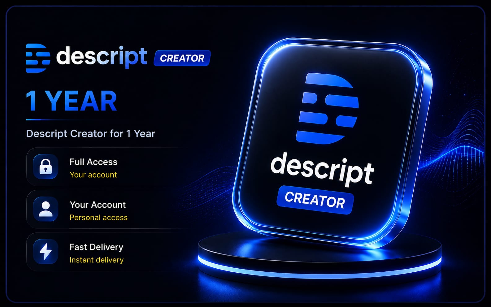 Descript Creator 1 Year